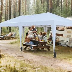 590 x 300 CM Outdoor Pop up Canopy Tent with Wheeled Bag-White