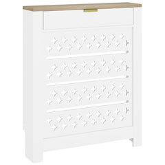 HOMCOM 78 x 19 cm Minimal Radiator Cover, with Drawer - White