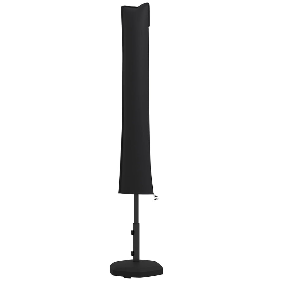 Outsunny Parasol Cover, Cantilever Umbrella Cover for 2-3.5 m Parasols, 420D Oxford Fabric Banana Umbrella Protector with Zipper for Outdoor Garden, Patio, Black