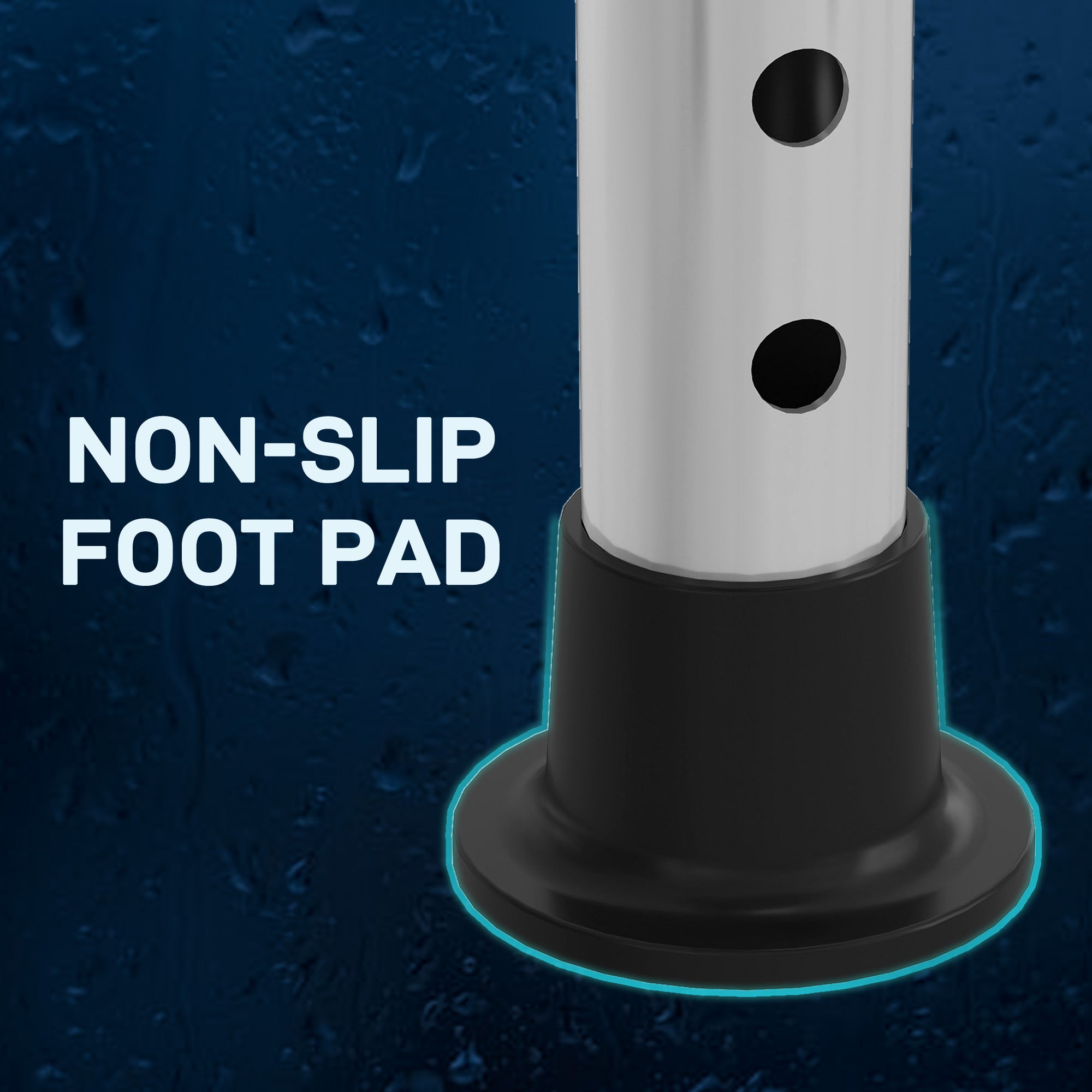 HOMCOM Height Adjustable Bath Stool, Aluminium Shower Stool with Non-Slip Pads for Elderly, Disabled, Seniors, Pregnant, Black