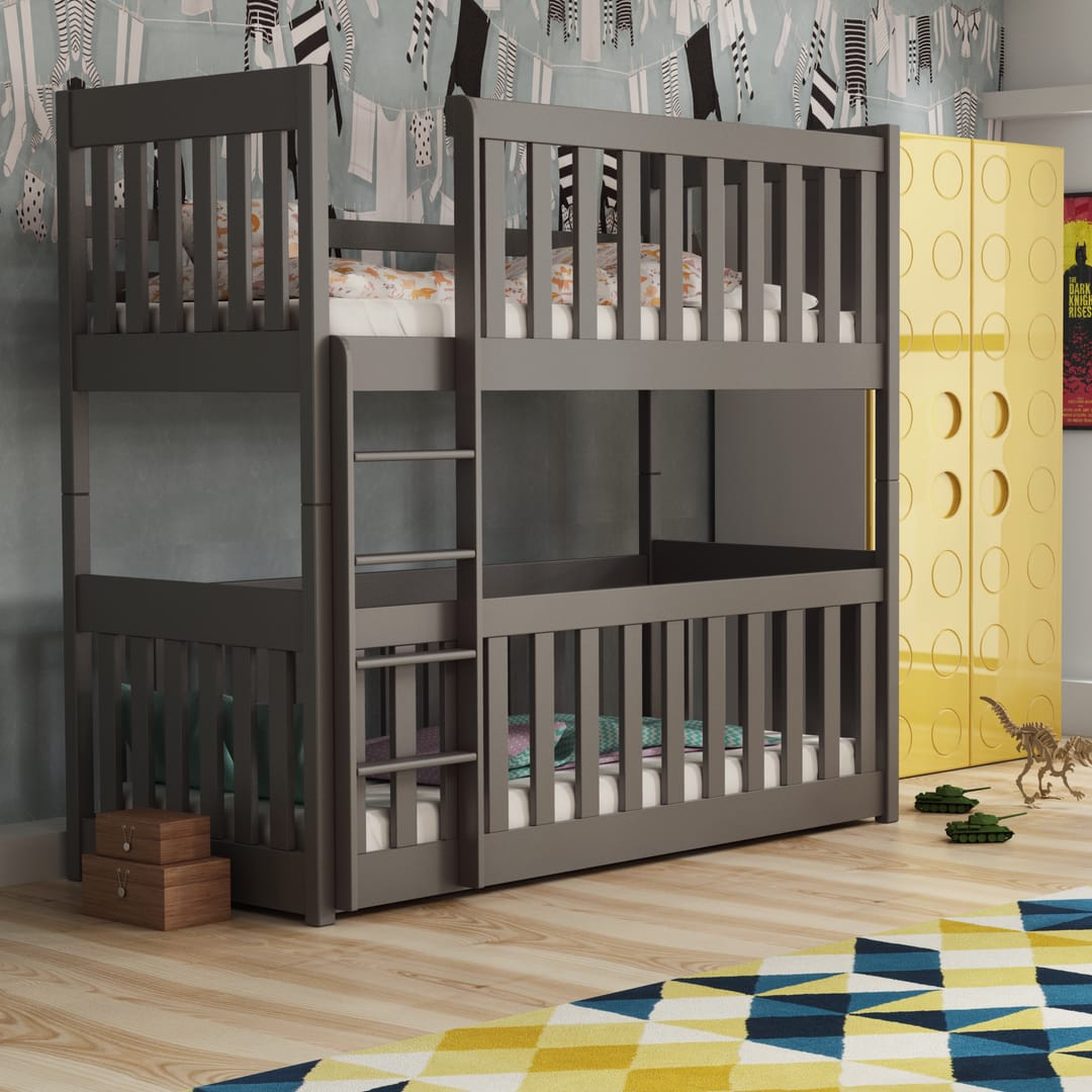 Wooden Bunk Bed Konrad With Cot Bed