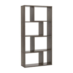 5-Tier Geometric Bookshelf in Grey