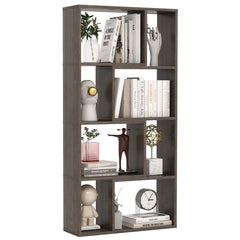 5-Tier Geometric Bookshelf in Grey