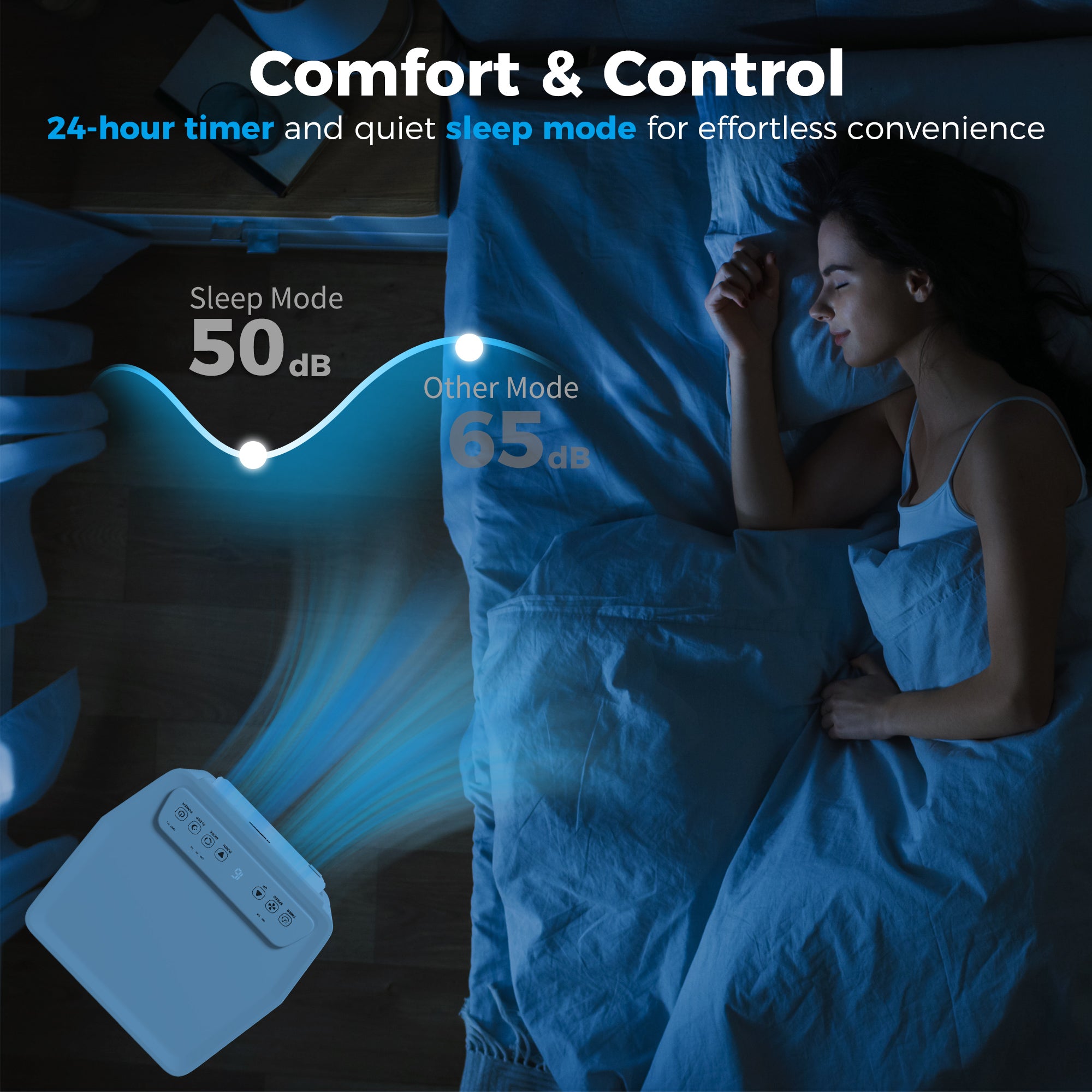 HOMCOM 5000 BTU Portable Air Conditioner, 4-in-1 Air Conditioning Unit, Dehumidifier, Cooling, Fan, Sleep Mode, with Remote Control, 2 Speeds, 24H Timer, Window Venting Kit, 12m√Ç¬≤