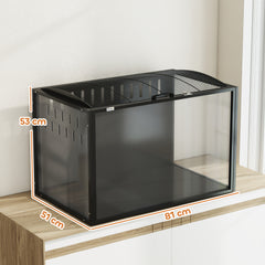 PawHut Hamster Cage Steel Chewproof with Openable Top, Deep Burrow for Dwarf Syrian Hamster, Gerbil, Rats, 81 x 51 x 53 cm