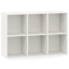 6-Cube Bookcase 3-Tier Storage Organizer with Anti-Tipping Kits for Living Room Study-White