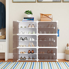6 Tier Shoe Storage Cabinet with Removable Shelves