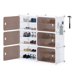 6 Tier Shoe Storage Cabinet with Removable Shelves