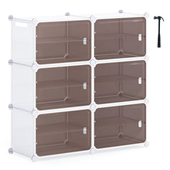 6 Tier Shoe Storage Cabinet with Removable Shelves
