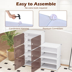 6 Tier Shoe Storage Cabinet with Removable Shelves