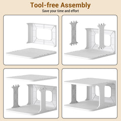 6-Tier Stackable Shoe Rack Small Vertical Shoe Organizer-White