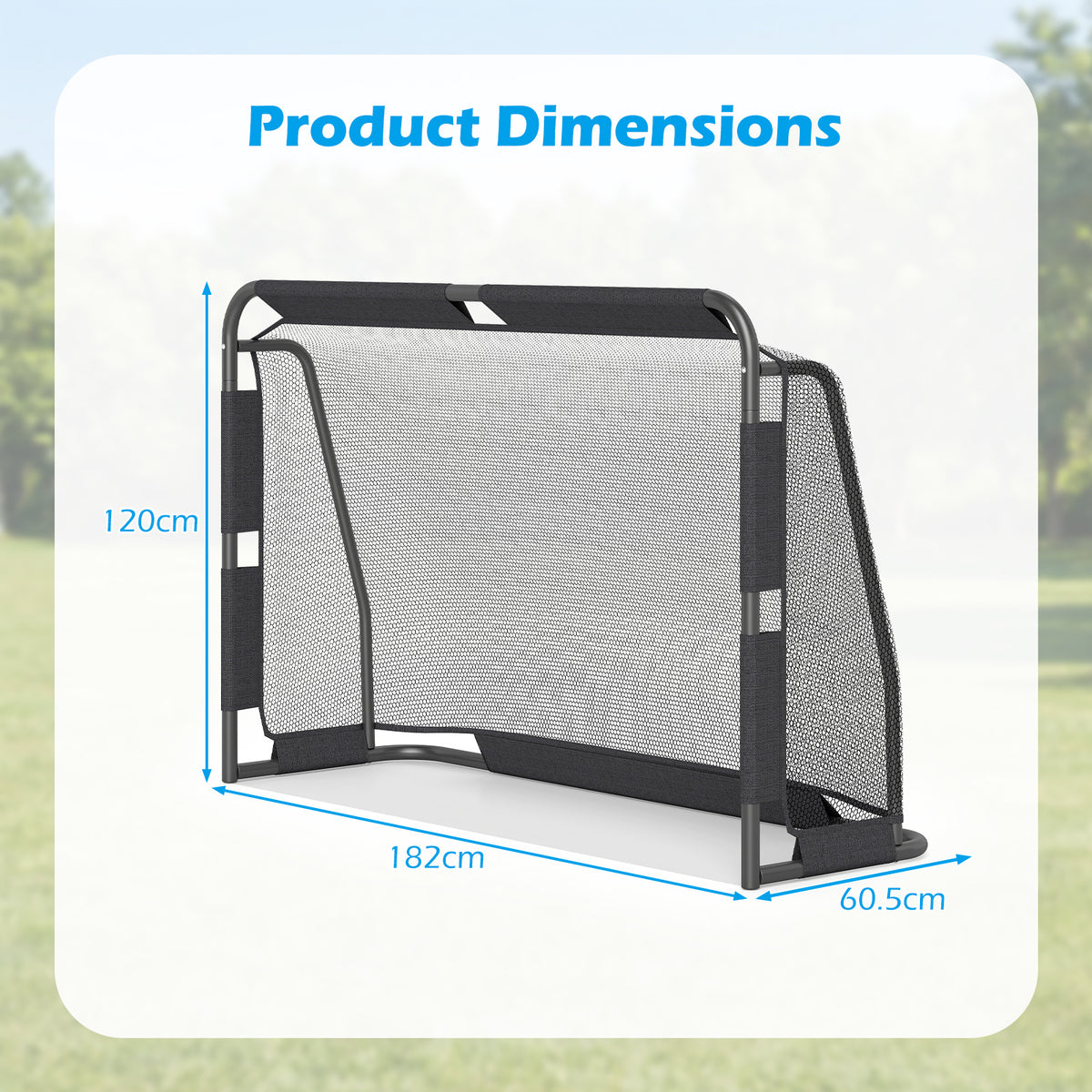 6 x 4 ft Soccer Goal Set for Backyard with Net and Anchoring System