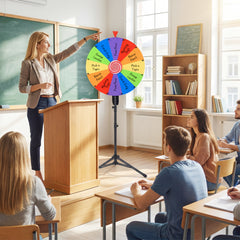 60 CM Portable and Height Adjustable Spinning Wheel with Folding Tripod Stand