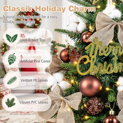 60 cm Tabletop Christmas Tree with Ornaments and 85 Branch Tips