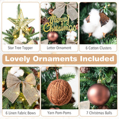 60 cm Tabletop Christmas Tree with Ornaments and 85 Branch Tips
