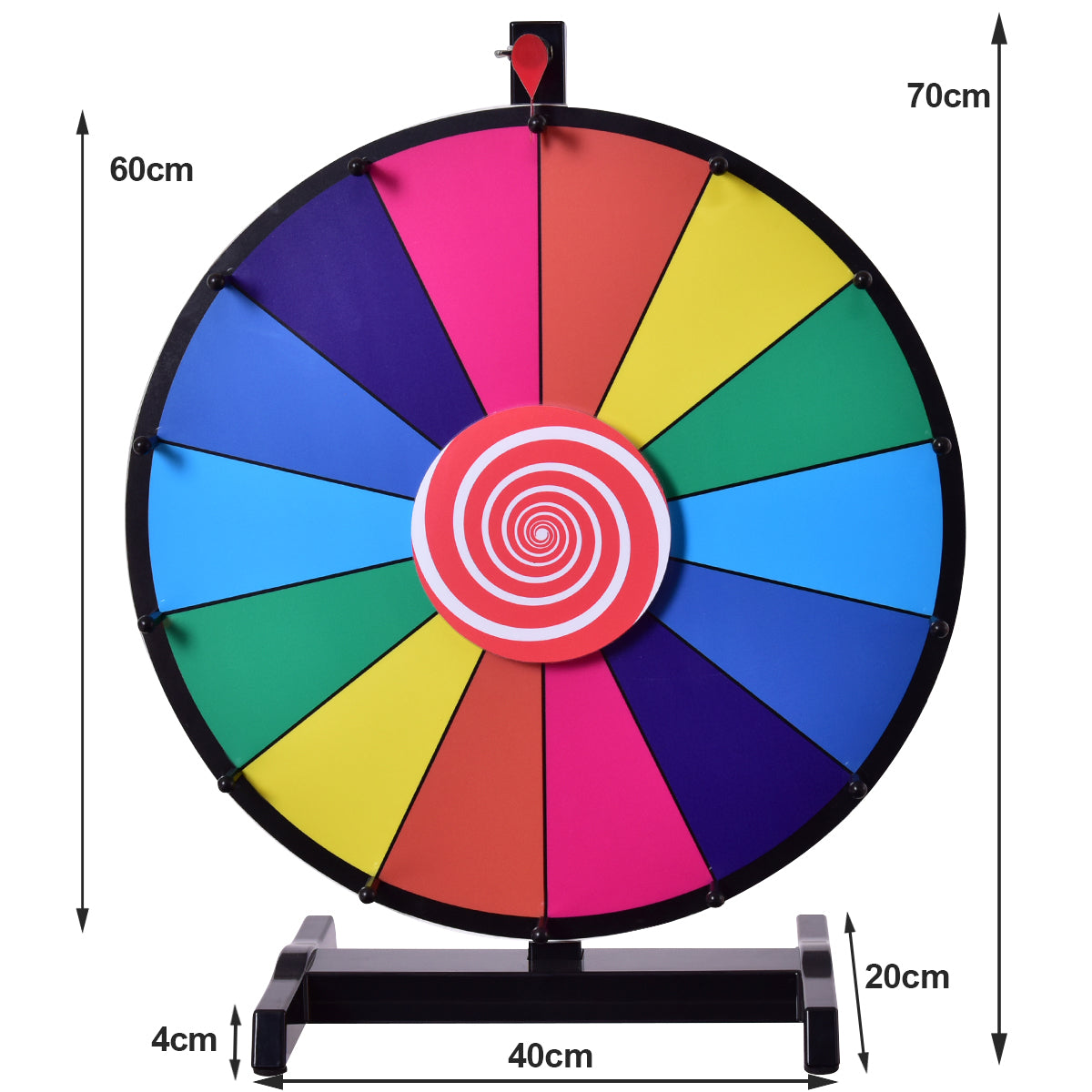 60 cm Tabletop Spinning Prize Wheel
