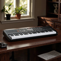 61 Keys Beginners Piano Keyboard in Black, image 2