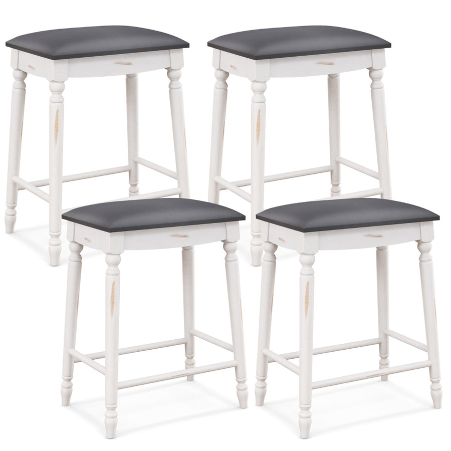 61/74 cm Upholstered Bar Stool Set of 4-61 cm
