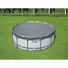 Bestway Pool Cover Ø6.1 Round Polyester Grey 3.66 m