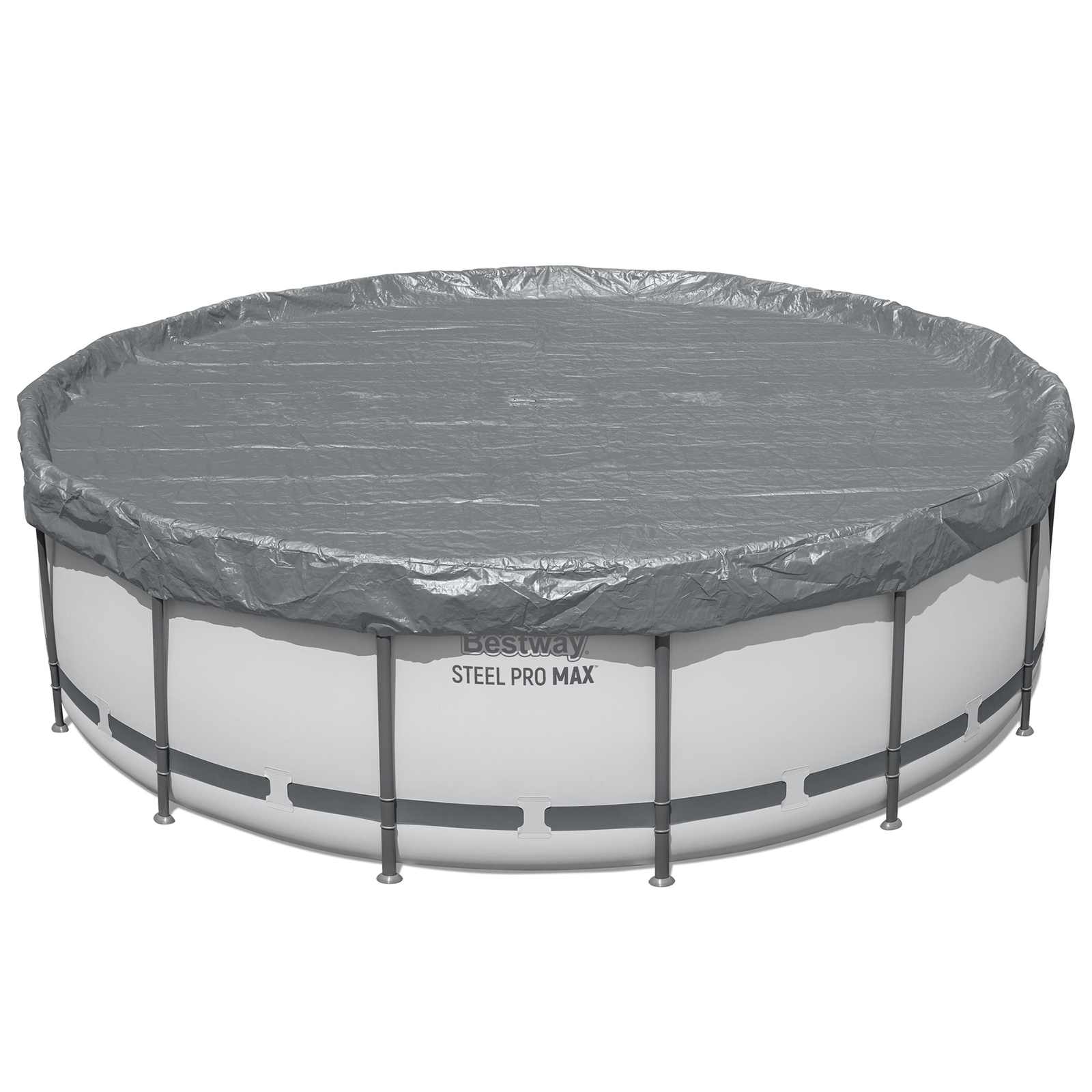 Bestway Pool Cover Ø4.27 m Round Polyester Grey 2