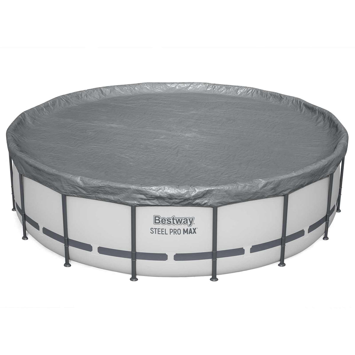 Bestway Pool Cover Ø6.1 Round Polyester Grey 4.88 m