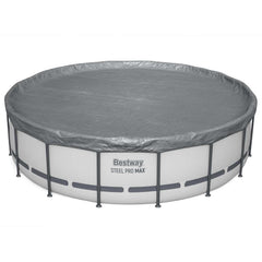 Bestway Pool Cover Ø6.1 Round Polyester Grey 4.88 m