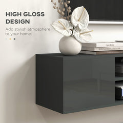 HOMCOM Floating TV Stand Cabinet in Grey, image 6