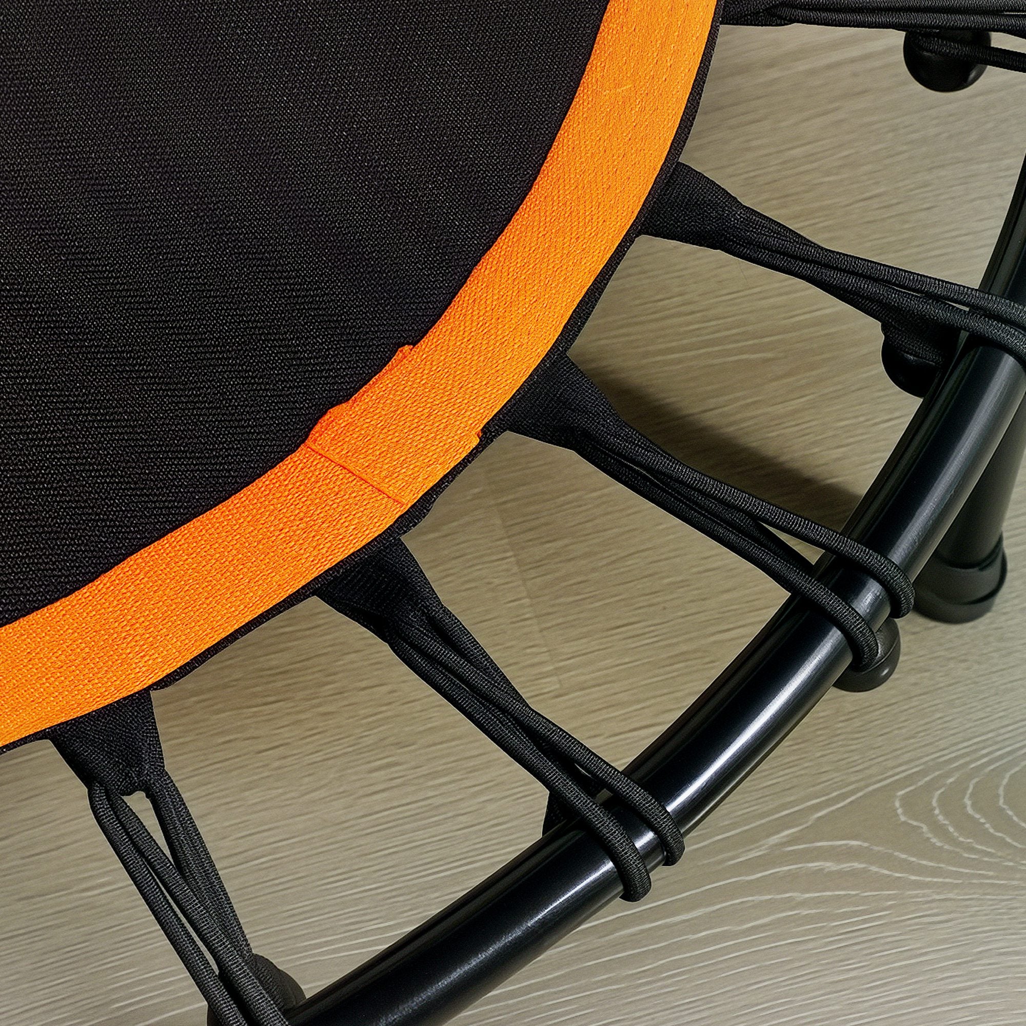 HOMCOM 40" Fitness Trampoline with Adjustable Handle, Rebounder Trampoline, Mini Jumper for Indoor Exercise Workout, Orange