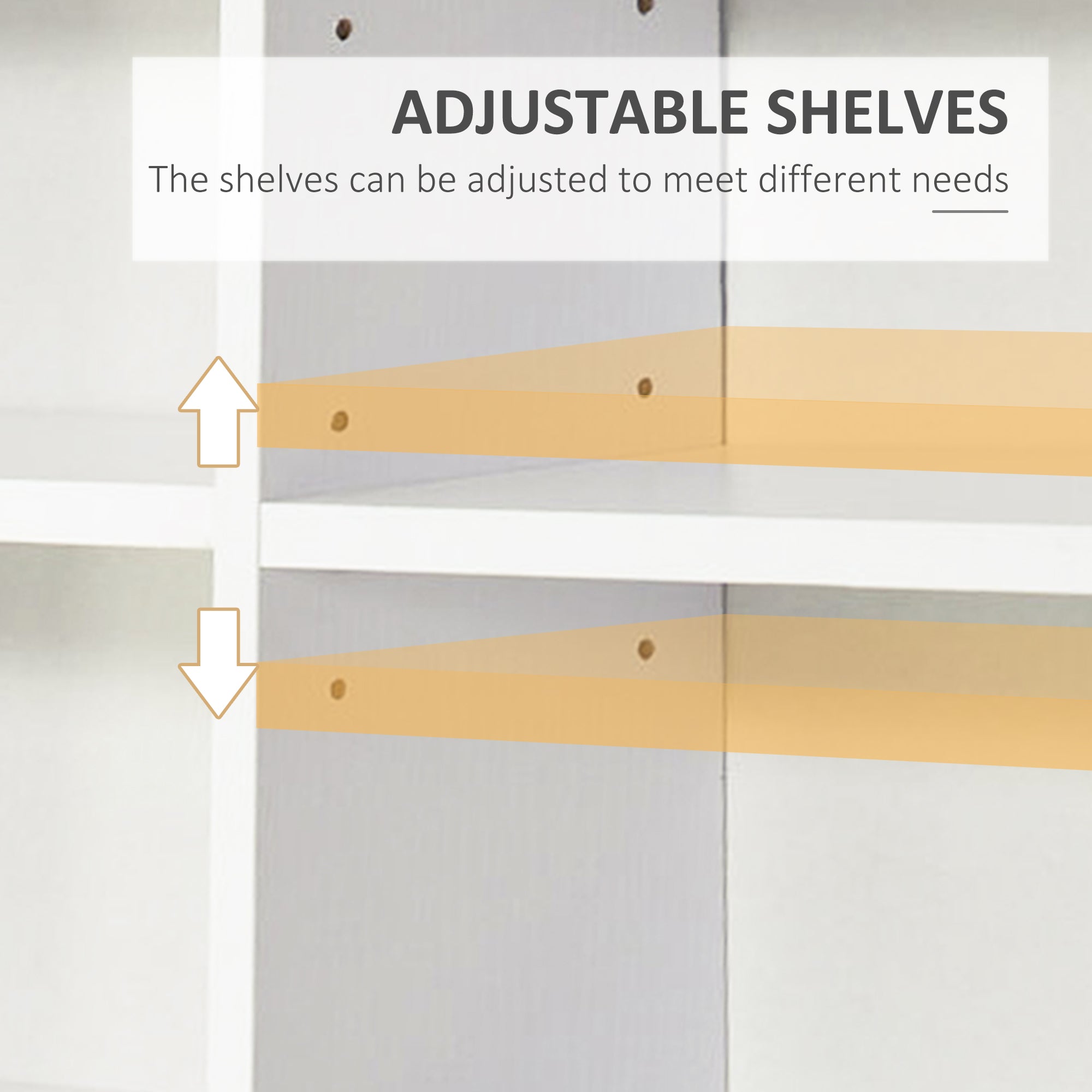 HOMCOM 33 Adjustable Compartment Storage Unit - White