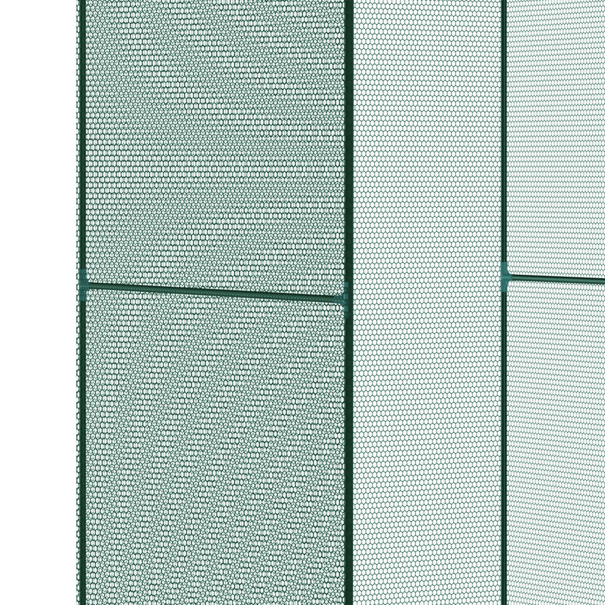 Outsunny 120 x 120cm Compact Plant Cage, with Netting - Green