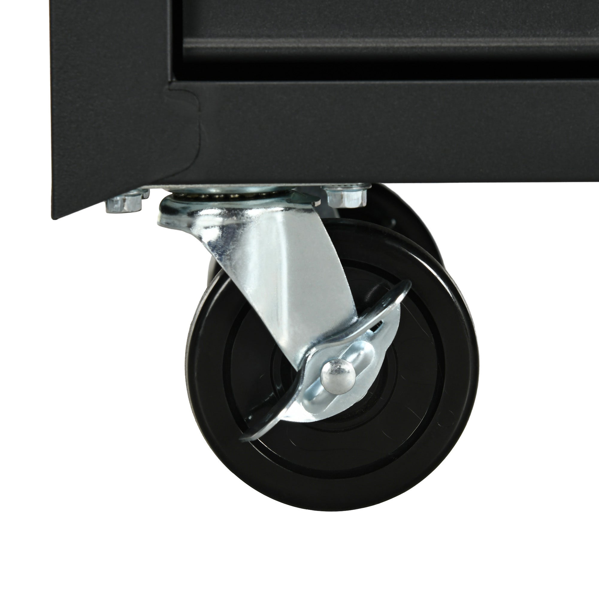 DURHAND 7-Drawer Rolling Tool Chest on Wheels, Lockable Tool Cabinet with Side Handle, Metal Tool Box Trolley for Garage, Workshop, Matte Black