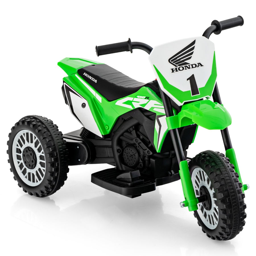 Honda Licensed Kids Ride On Motorbike with Horn Anti-slip Handlebars-Green