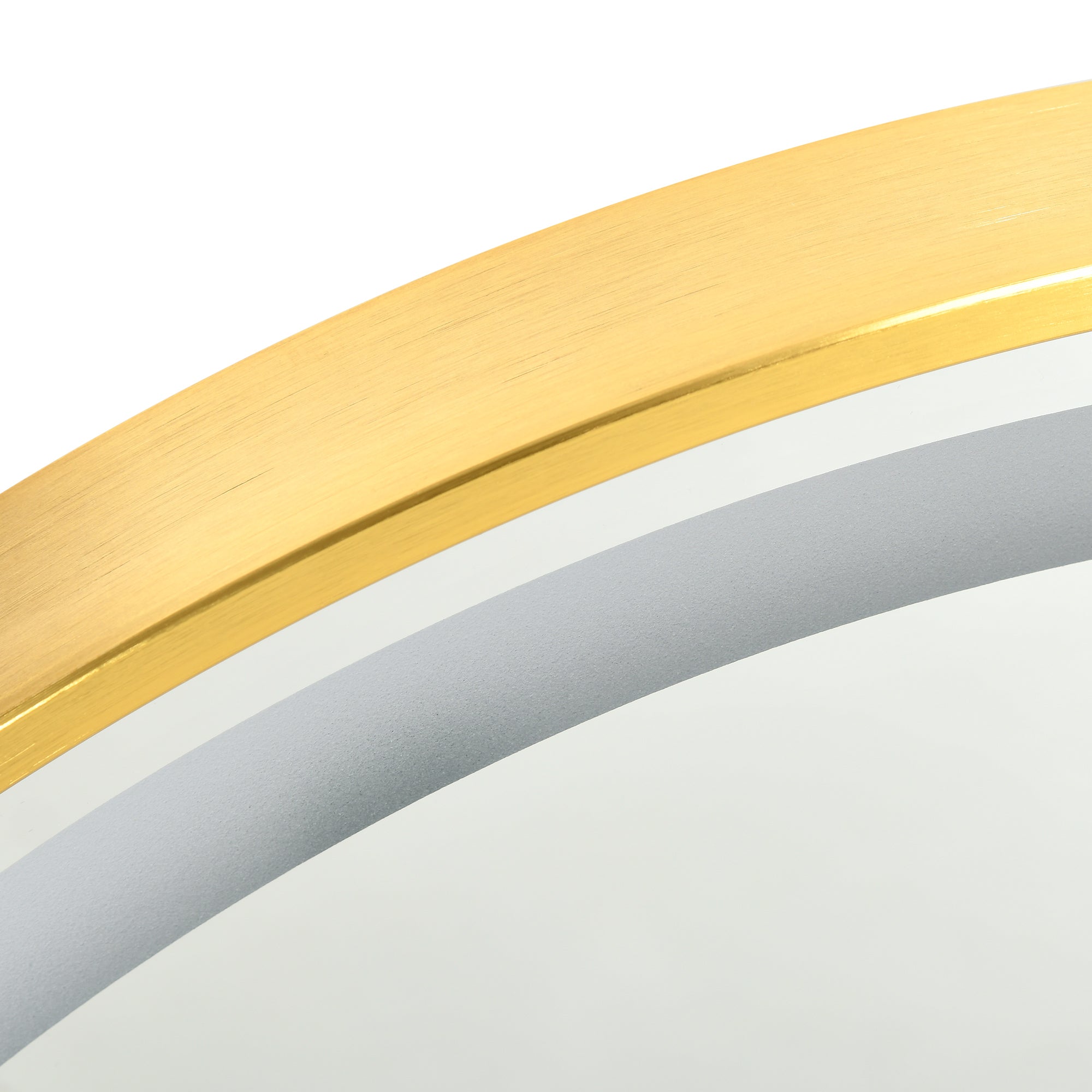 kleankin Round LED Bathroom Mirror, Dimmable Lighted Wall Mount Mirror with 3 Colours, Time Display, Memory Function, Hardwired