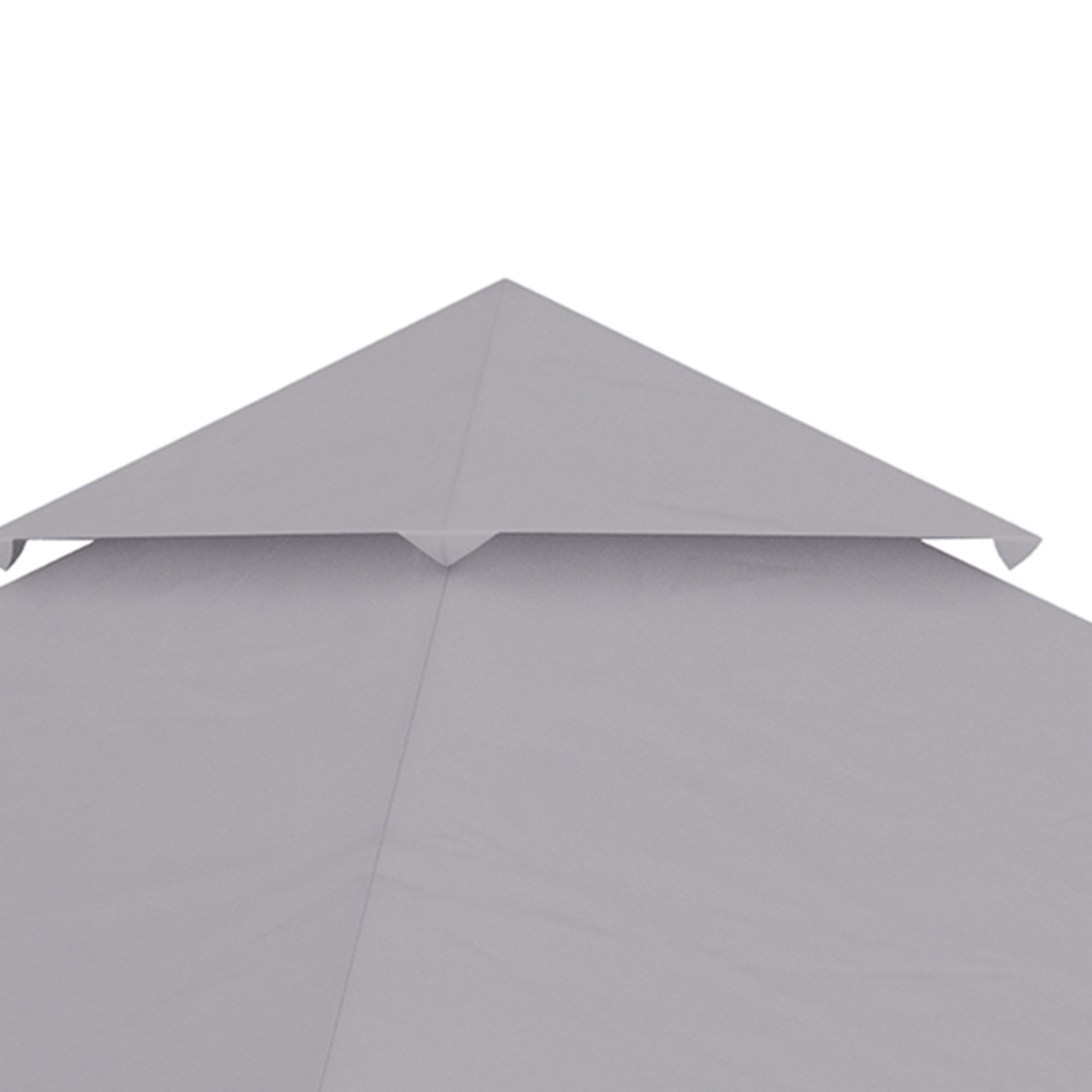 Outsunny 3 x 3 m Gazebo Canopy Replacement Covers, 2 - Tier Gazebo Roof Replacement TOP COVER ONLY, Light Grey