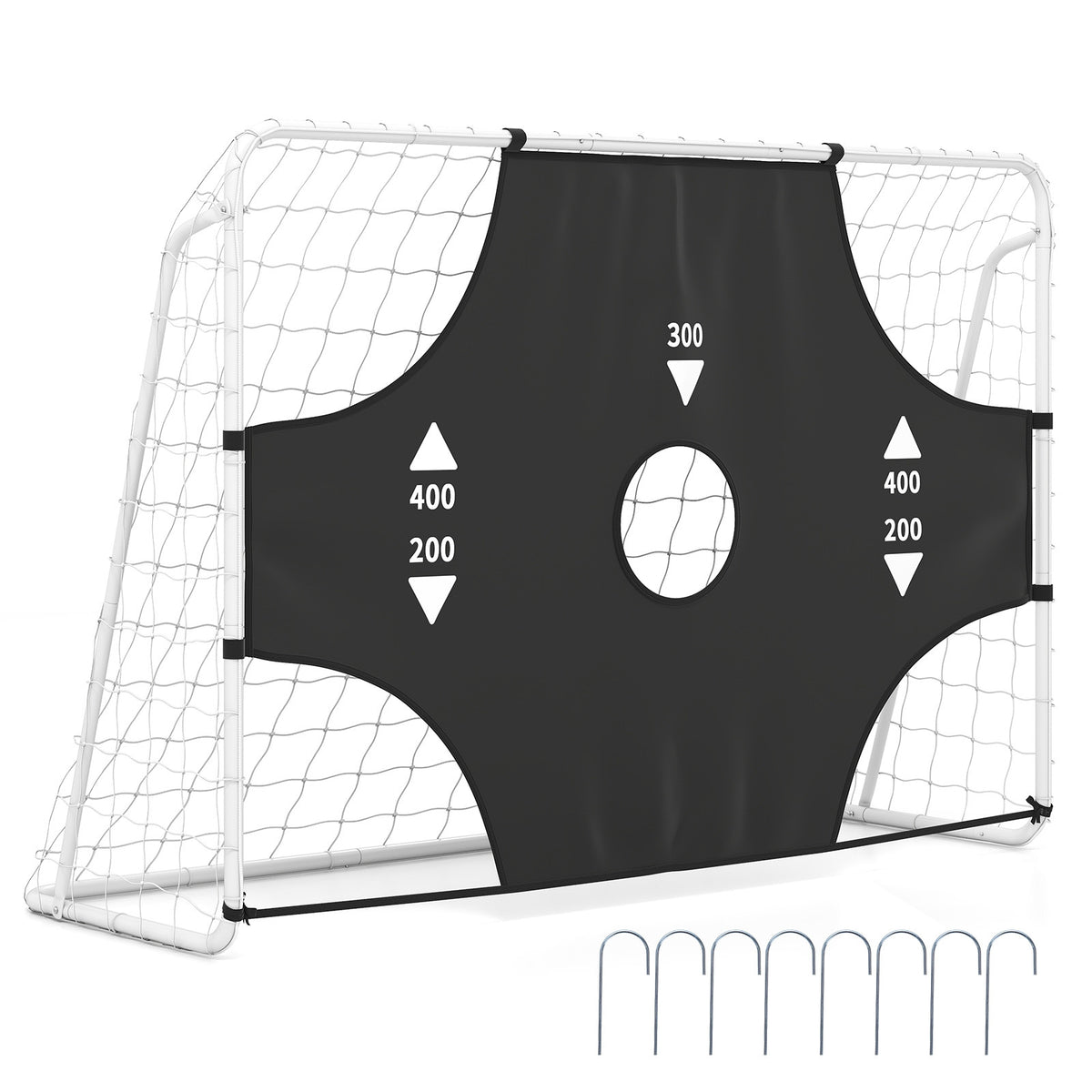 215 x 152 cm Soccer Goal Set for Backyard with Removable Target Cloth