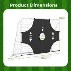 215 x 152 cm Soccer Goal Set for Backyard with Removable Target Cloth
