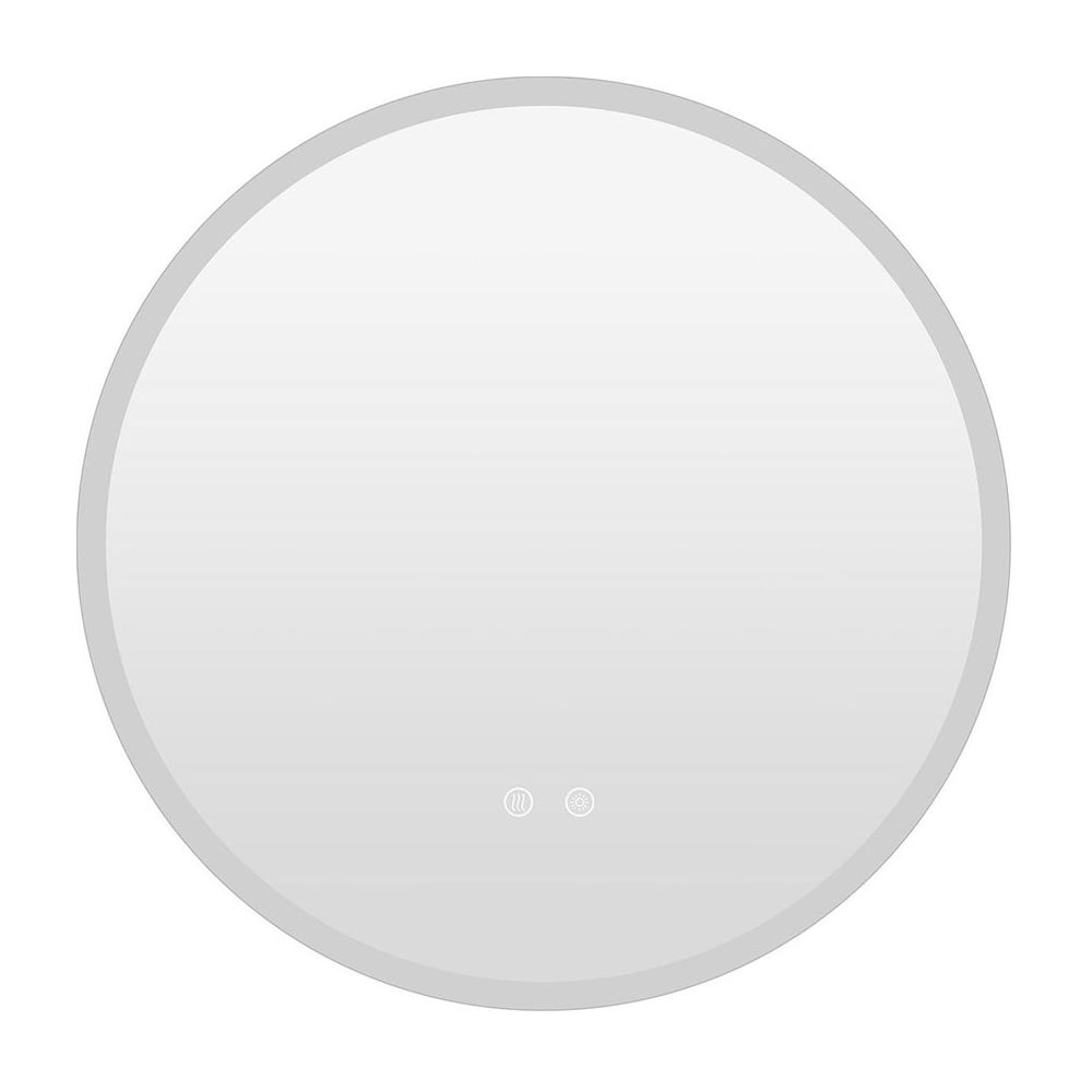 70 CM Round LED Bathroom Mirror Wall-mounted Backlit Vanity Makeup Mirror with 3 Light Colors