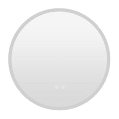 70 CM Round LED Bathroom Mirror Wall-mounted Backlit Vanity Makeup Mirror with 3 Light Colors