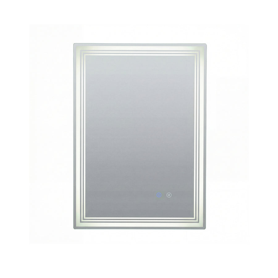 70 x 50 CM LED Rectangular Wall Bathroom Mirror with Anti-fog