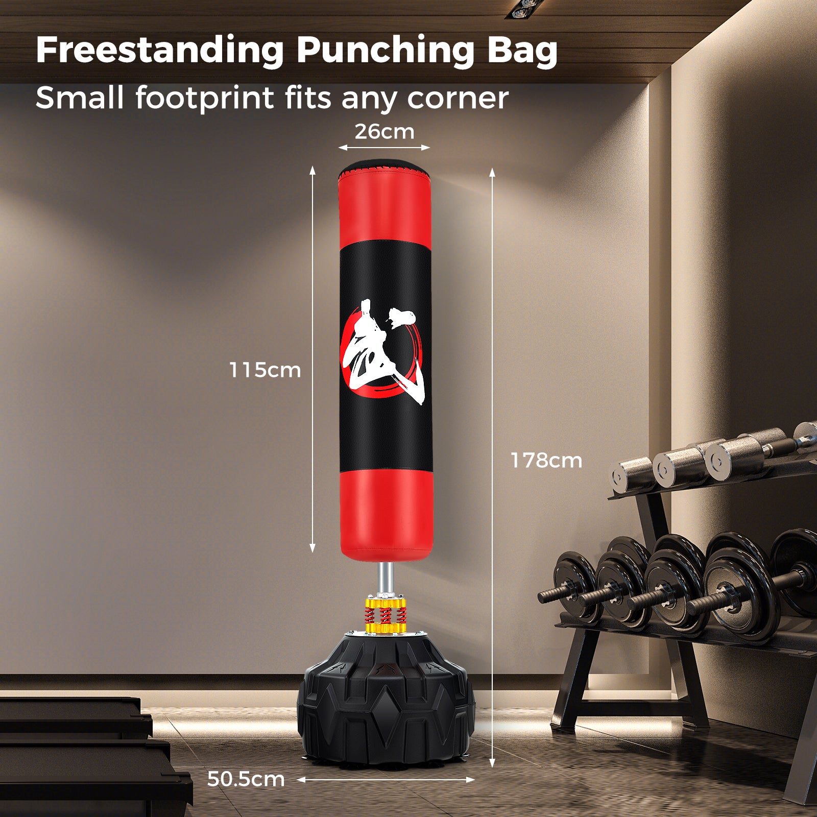 70 Inches Freestanding Punching Bag with Fillable Base