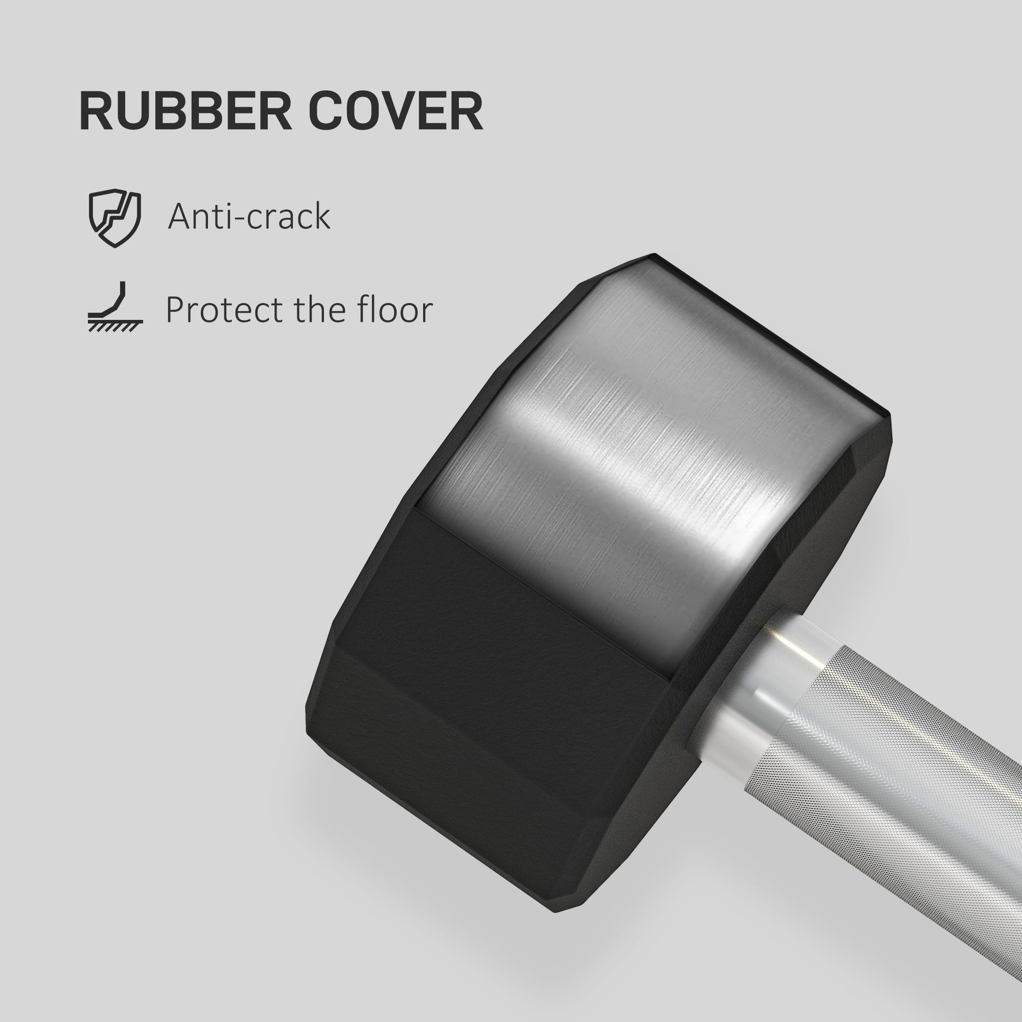 SPORTNOW Dumbbells Weights Set with 12-Sided Shape and Non-Slip Grip for Men Women Home Gym Workout, 2 x 12kg