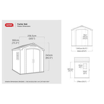 Keter Garden Shed Factor 86 Beige