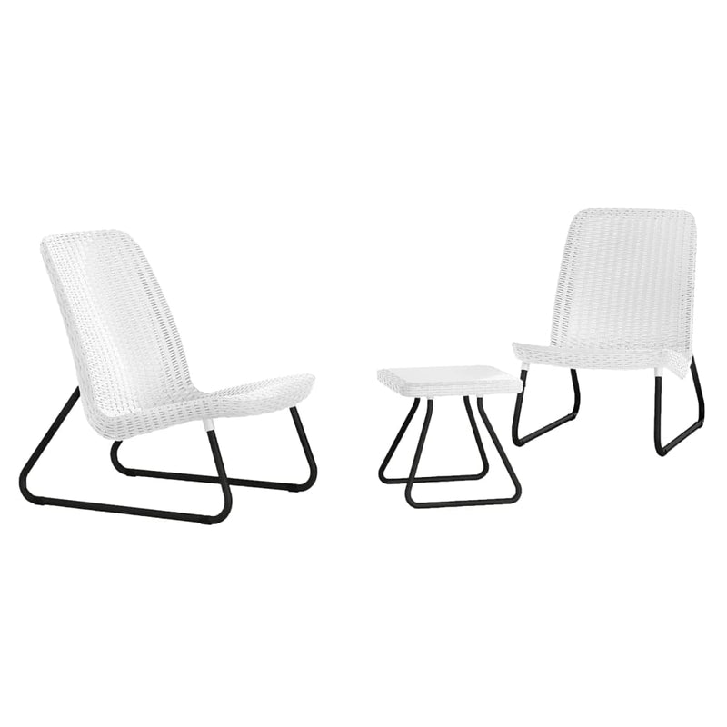 Keter Patio Furniture Set 3 Pieces Rio White 218155