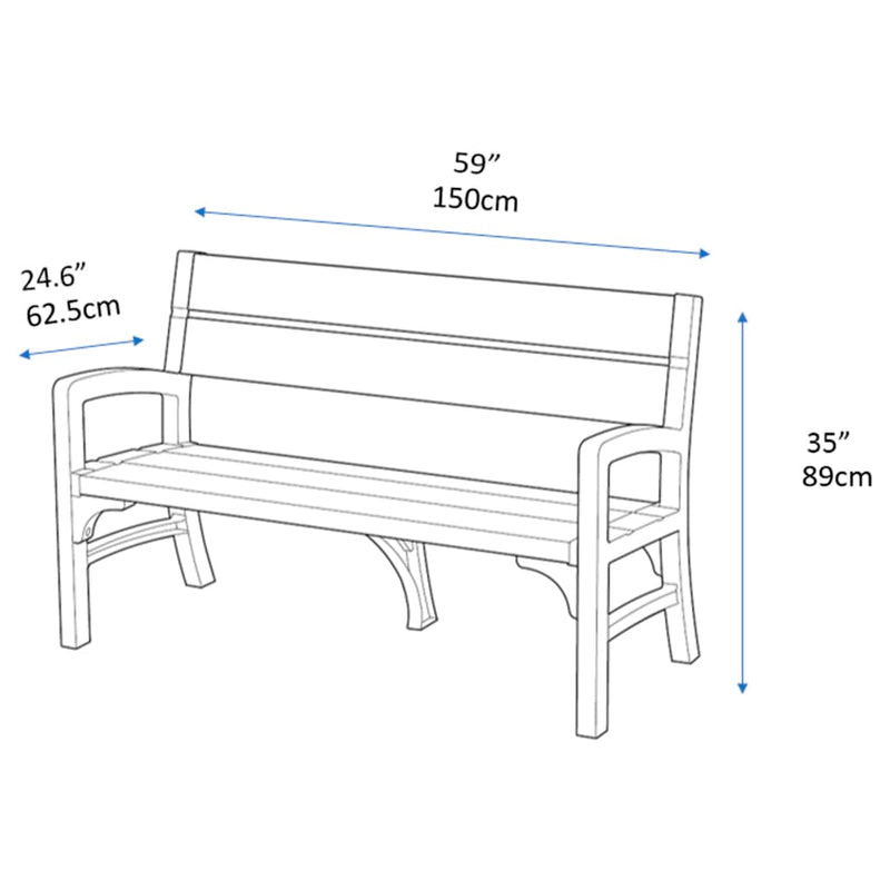 Keter 3-Seater Garden Bench Montero