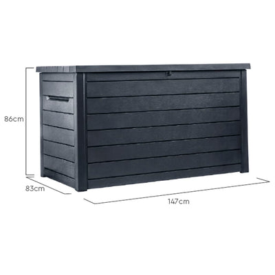 Keter Garden Storage Box Ontario 870L Anthracite Ecom