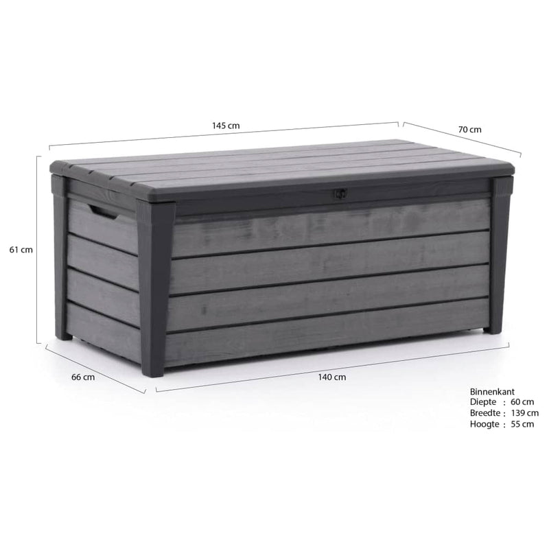 Keter Garden Storage Box Brushwood 455 L Anthracite