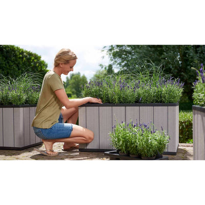 Keter Garden Planter Sequoia Medium Grey PP 240929