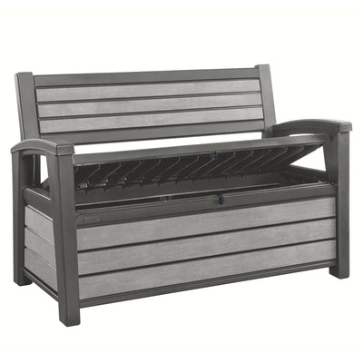 Keter 2-Seater Garden Bench with Storage Box Hudson 227 L Grey