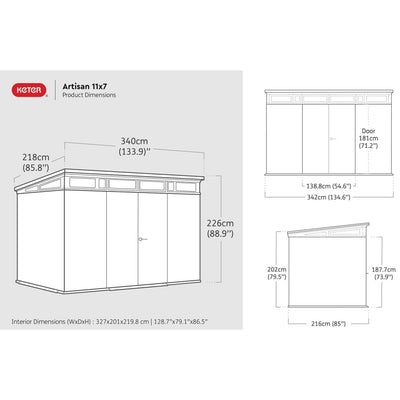 Keter Garden Shed Artisan 117 Brownish Grey