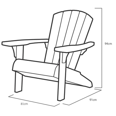 Keter Adirondack Chair Troy White